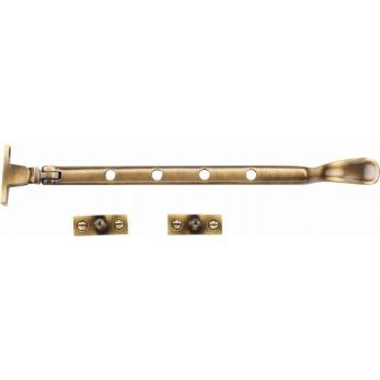 Heritage Brass V990 10-AT Antique Brass Casement Stay Spoon Pattern 10"